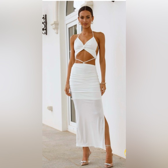 Hello Molly Dresses & Skirts - Brand new white dress , perfect for showers, bachelorettes, welcome party’s